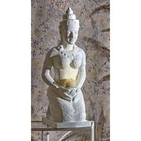 figura mujer buda arrodillada beige 79 cms 32x32x79 cms