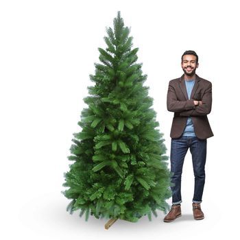 Blitzen - Árbol De Navidad Con Efecto Realista De Pe Y Pvc Ø104x210h, 1140 Ramas