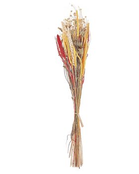 Ramo de flores secas rojo amarillo natural marrón 65 cm