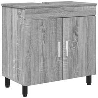 unidad de tocador de bano sonoma gris 60 x 35 x 60 cm vidaxl