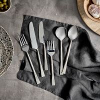 nkuku usa cutlery set - brushed silver - set of 16