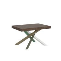 mesa extensible 90x120380 cm volantis nogal patas multicolor 4a