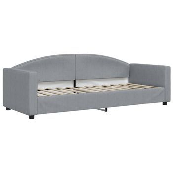 Cama Para Adulto | Cama Individual | Sofá Cama Tela Gris Claro 80x200 Cm