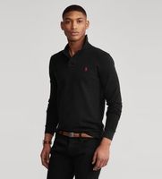 polo ralph lauren para hombre 710681126037 polo de pique slim fit de manga larga negro xs casual algodon