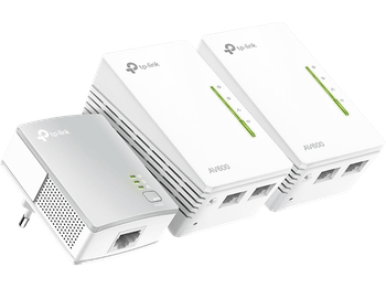 Adaptador PLC - TP-Link TL-WPA4220 TKIT, Pack de 3 unidades, WiFi 300 mbps, 2 Ethernet 10/100Mbps, Blanco