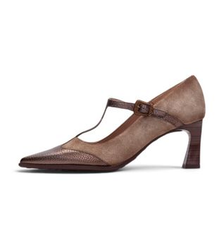 Hispanitas para mujer. HI264952 Zapatos de Piel Paris taupe (38), 3 a 5cm, Hebilla, Casual, Fiesta