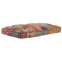 cojin para sofa pallet multicolor 120 x 80 x 12 cm tela vidaxl