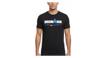 Camiseta negra de manga corta para hombre ironman austria