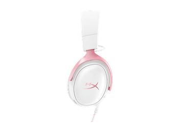 Auriculares gaming – HyperX Cloud III, Con Micro, Audio espacial DTS®, Compatible PS5, PS4, Xbox Series X S, Nintendo Switch, PC, Móviles, Blanco/Rosa