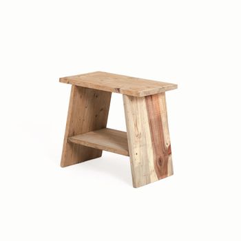Mesa auxiliar de madera de color marrón