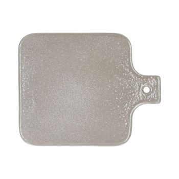 Plato de servir de gres beige