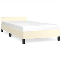 estructura de cama con cabecero sin colchon crema 100x200 cm vidaxl