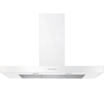 RANGEMASTER Flat 90 Chimney Cooker Hood - White, White