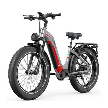 Bicicleta Eléctrica Ovivo V6 Pro - Motor 250w Batería 48v20ah 26pulgadas Frenos Hidráulicos - Platarojo