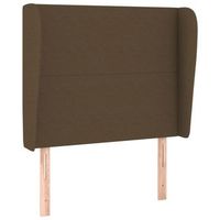 cabecero con orejas de tela marron oscuro 83x23x118128 cm vidaxl