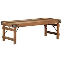 vidaxl mesa de cafe marron 110 x 55 x 40 cm madera solida recuperada