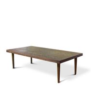 mesa de centro de madera marron