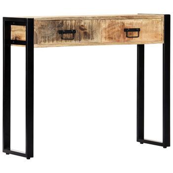 Mesa Consola De Madera Maciza De Mango 90x30x75 Cm Vidaxl