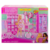 barbie - muneca barbie dream closet con armario de ensueno incluye compartimentos y accesorios hxd58