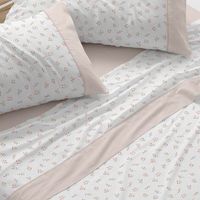 juego de sabanas 50 algodon diseno provenzal azul 135 x 190200 cm - coral - burrito blanco