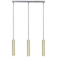 lampara de techo de metal laton negro 97 cm colgante suspension 3 luces brosna