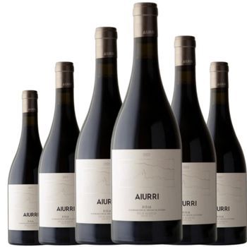 Aiurri Vino Tinto Con Crianza En Roble Francés Y Hormigón, Elabor 75 Cl 14 % Pack 6 Botellas