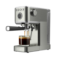 evvo cafetera express intensa 20 bares cuerpo de acero espressos y capuccinos 1350w dos salidas deposito de 12 l