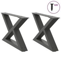 patas para mesa de centro 2 unidades antracita 50 x 30-313 cm acero vidaxl