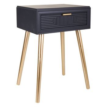 Mesita De Madera Gris Oscuro 47x39x67