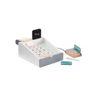 kids concept wooden toy cash register with card machine