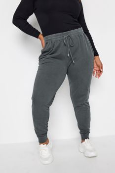 Yours Joggers Algodón Gris Efecto Lavado, Mujer Curvy Y Tallas Grandes, Yours