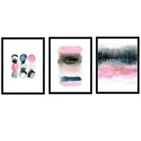 pack de posters de colores acuarela laminas coloridas con diseno nordico tamano a3 con marco - nacnic
