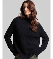 superdry para mujer w6110502a jersey en punto de canale essential marino l casual acrilico manga larga