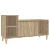 mueble para tv madera contrachapada roble sonoma 100x35x55 cm vidaxl