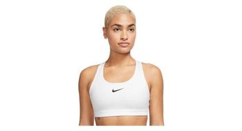 Sujetador de sujecion media nike swoosh blanco