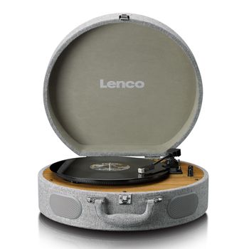 Lenco Tocadiscos LS-66 - Recepción y transmisión Bluetooth®, 2 Altavoces Integrados, Extractor magnético AT3600, transmisión por Correa, Parada automática, 33/45 RPM, Conector RCA, Carcasa de Madera,