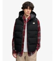 superdry para hombre m5012425a chaleco everest negro s casual poliester outdoor