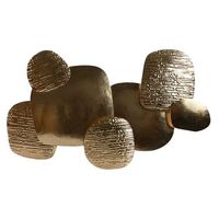 decoracion pared metal 80x65x48 dorado