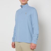 polo ralph lauren half zip cotton-jersey sweatshirt - l