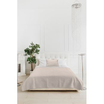 Cubrecama Vichy Beige -  Cama150 (250x280)