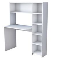 escritorio de madera haham 113 x 40 x 142 cm - blanco
