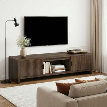 Mueble De Tv Lukkodso Con 2 Puertas  Mdf 150x40x40cm - Nogal [en.casa]