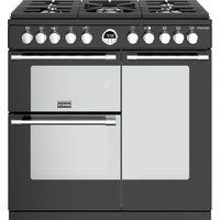 stoves sterling s900df bk 90 cm dual fuel range cooker - black black