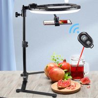video youtube anillo de luz de relleno lampara live cook 26cm fotografia iluminacion telefono ringlight tripode soporte foto led selfie remoto