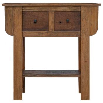 Mesa Consola，mesa De Entrada，mesa Auxiliar De Madera Maciza Reciclada 80x35x80 Cm