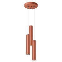 lampara colgante vaza rojo 3 luces