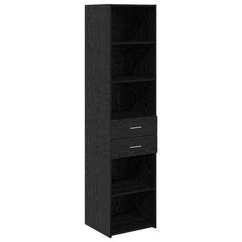 Alacena Roble Negro 45 X 42,5 X 185 Cm Madera De Ingeniería Vidaxl
