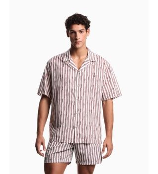 Emporio Armani para hombre. EM000593_AF20450 Camisa Season lila (L), Casual, Algodón, Manga corta