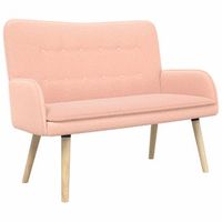 sofa de 2 plazas rosa 115 x 61 x 87 cm boucle vidaxl