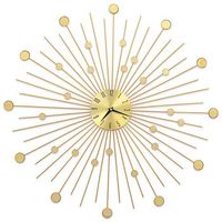 reloj de pared de metal dorado 70 cm vidaxl